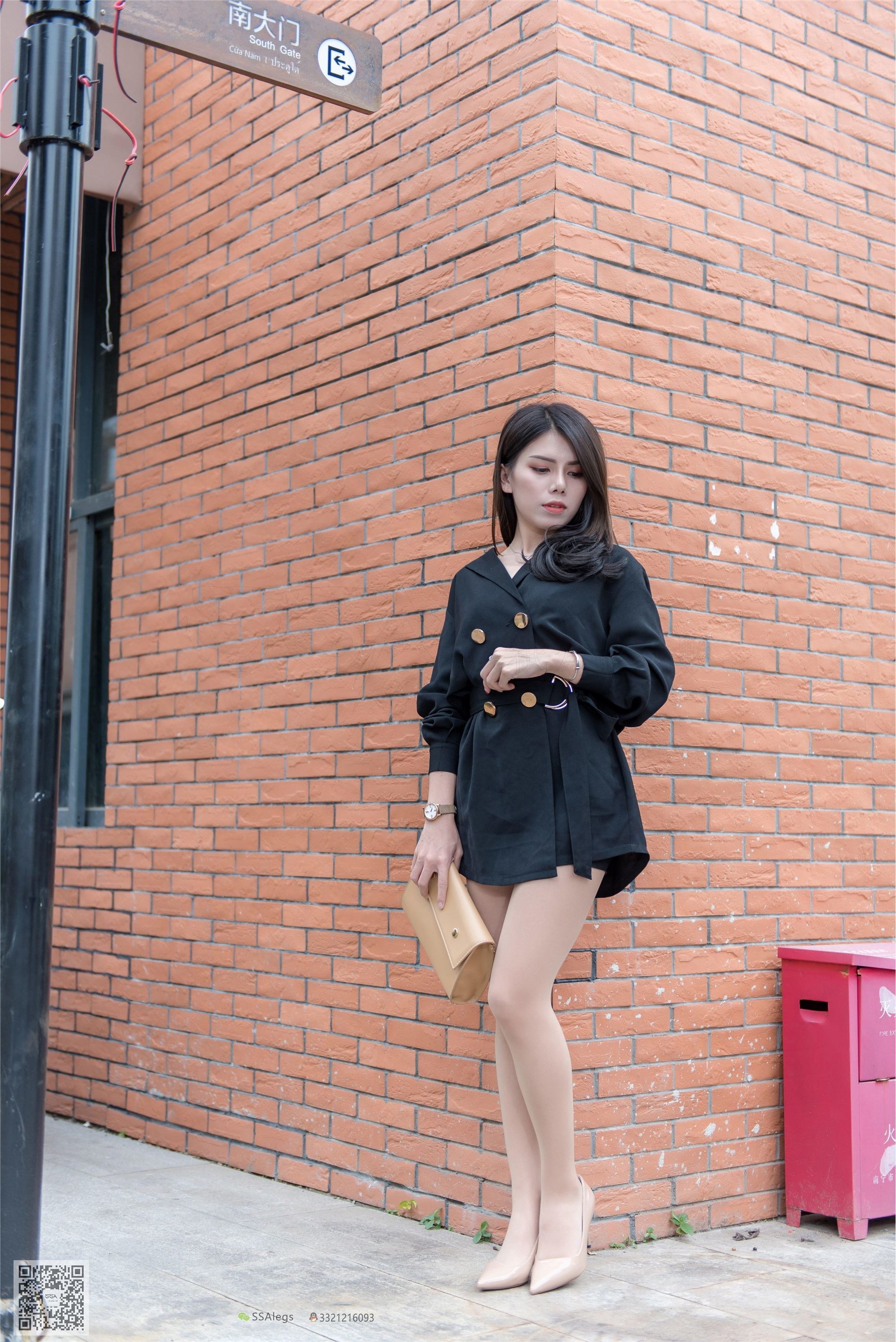 SSA丝社 NO.024 高冷混血女王芷沫肉丝街拍